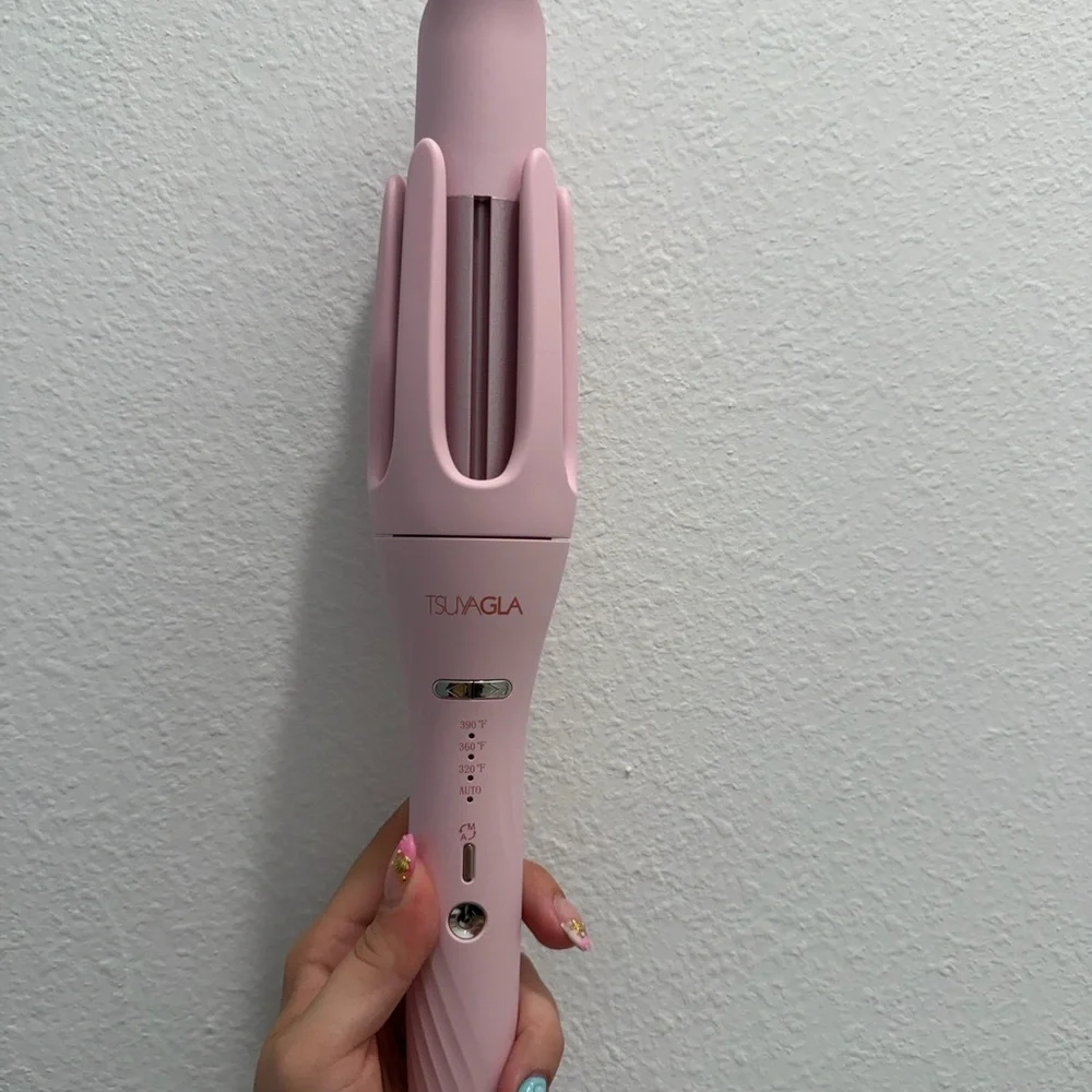 3-1 automatic Pink Multi-Barrel Curling Wand Set